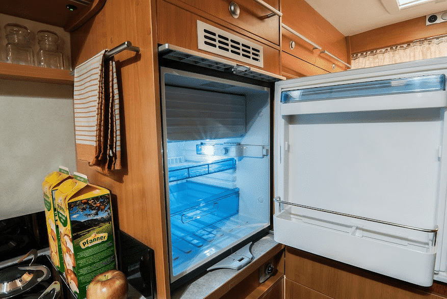 how to keep RV fridge cold while driving