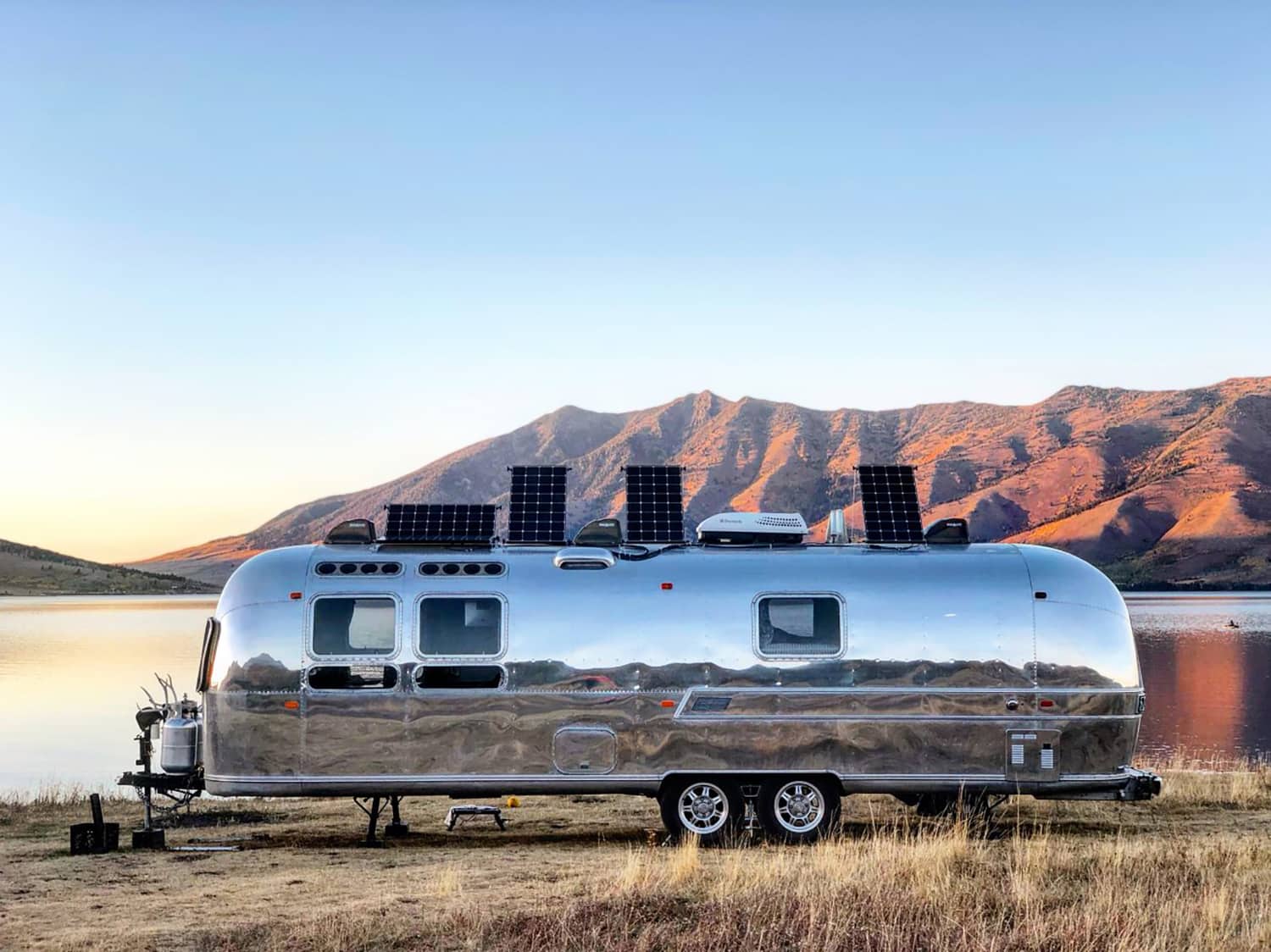 used travel trailer with solar