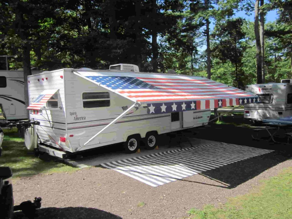 clean rv awning