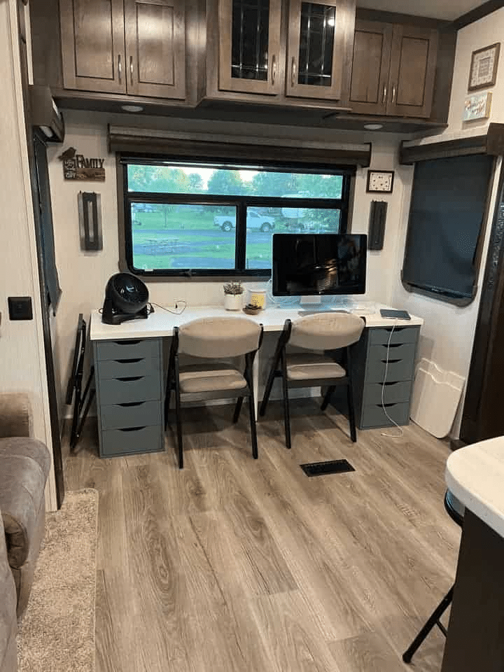 15 RV and Camper Office Ideas to Stay Productive on the Road 7