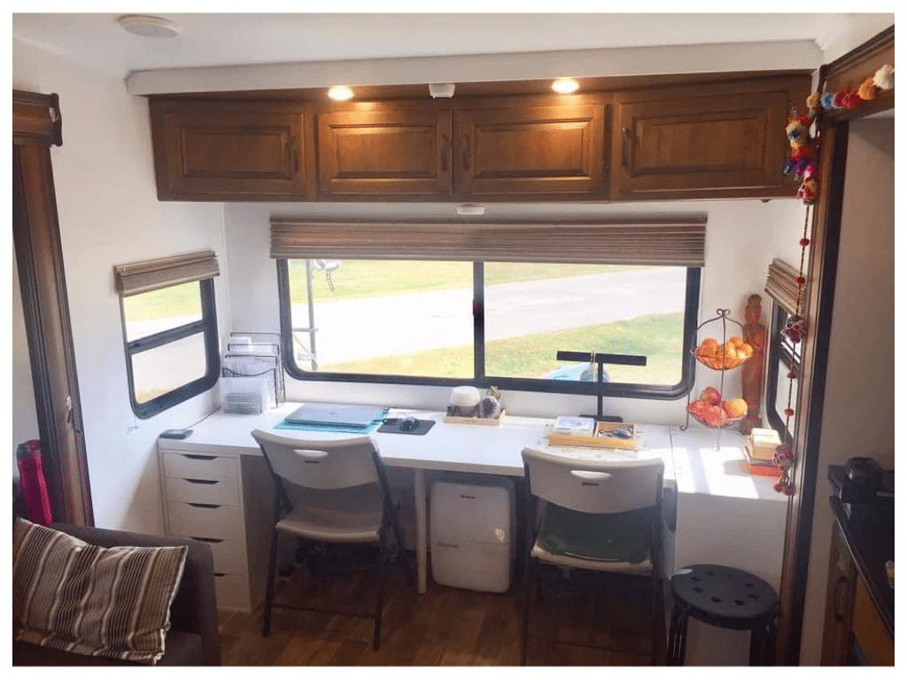 15 RV and Camper Office Ideas to Stay Productive on the Road 8