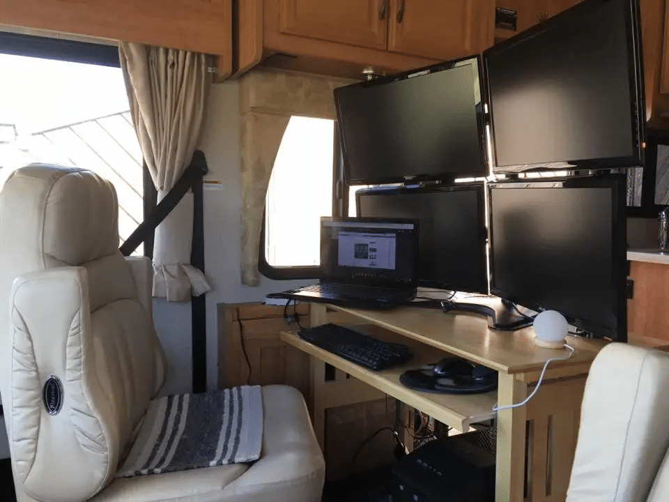 15 RV and Camper Office Ideas to Stay Productive on the Road 11