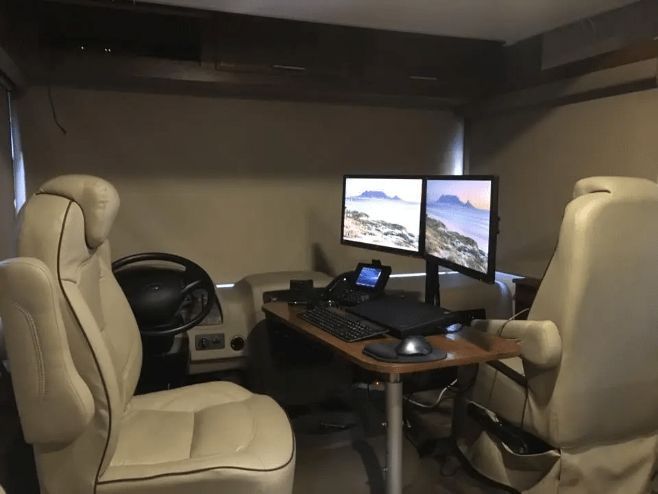 15 RV and Camper Office Ideas to Stay Productive on the Road 12