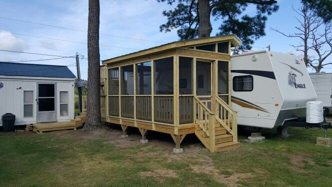 Top Travel Trailer and RV Deck Ideas + How to Build Your Own 68