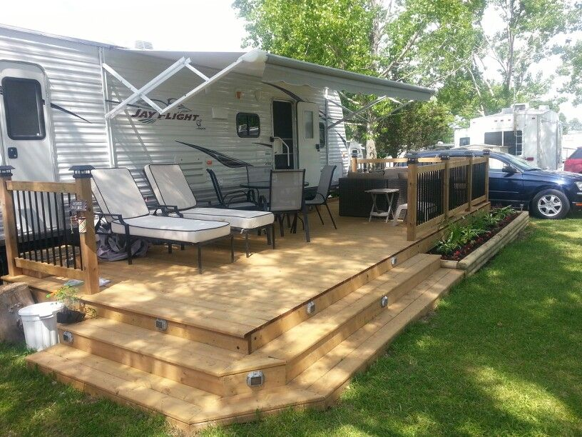 Top Travel Trailer and RV Deck Ideas + How to Build Your Own 7